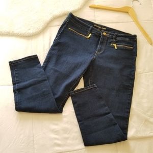Michael Kors Skinny Dark Blue Front Zipper Size 12